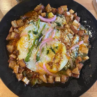 Chile Relleno with 2 eggs &amp; bfast potatoes