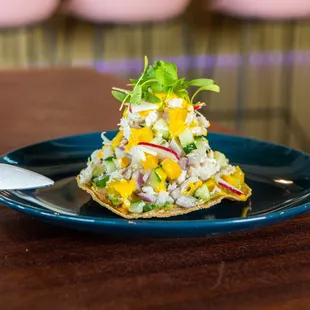 Tostada De Ceviche De Cangrejo