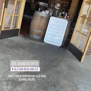 Front entrance of their pop up/soft opening