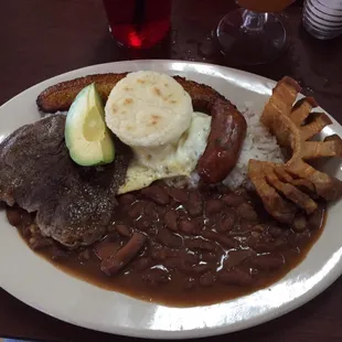 My co-workers enjoyed their bandeja paisa!