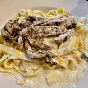 chicken fettuccine with grilled chicken