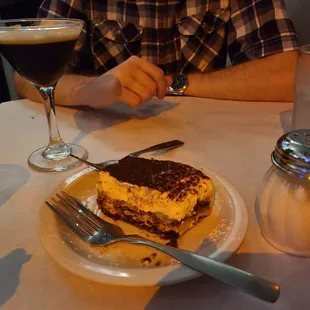 Tiramisu and espresso martini