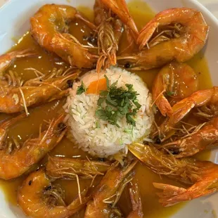 Camarones (you can choose between a Mango or Pineapple flavored sauce)