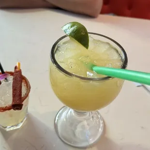 A margarita and a tamarindo vodka