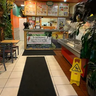 Interior of restaurant