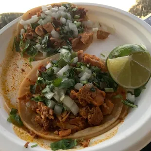 Roast chicken tacos