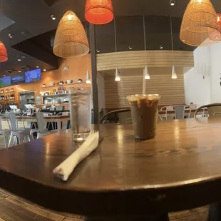 a view of the dining area