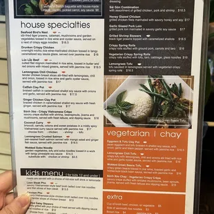Menu back