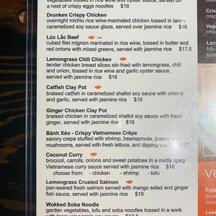 House Specials Menu