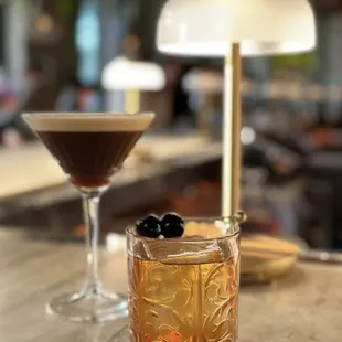 Truffle Old Fashioned + L&apos;espresso Martini