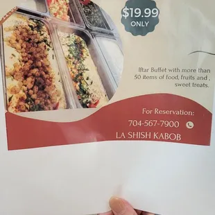 Ramadan Iftar Buffet on this evening