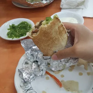 Beef Kabob Wrap Sandwich
