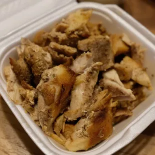 Chicken for chicken shawarma salad