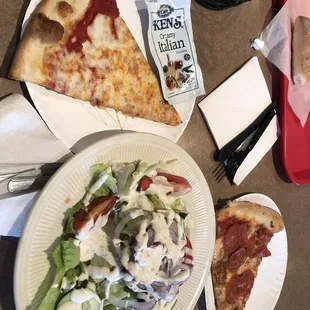 Salad and Pizza