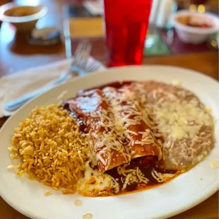 Ground beef enchiladas