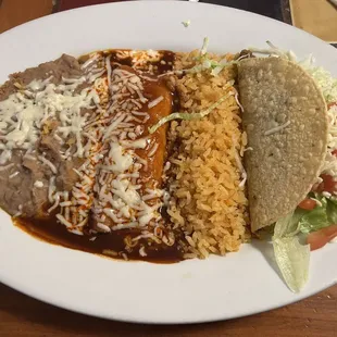 Taco and Enchilada Combination