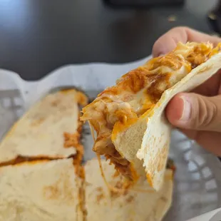 Oozing with cheese and meat