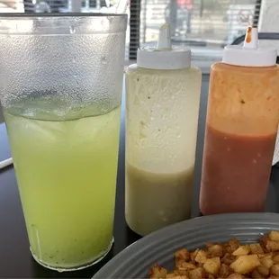 The cucumber water and the salsas. All amazing and flavorful!