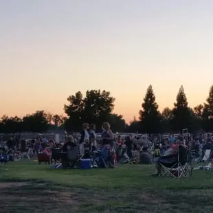 The Arden Arcade crowd waiting for the sun to set.