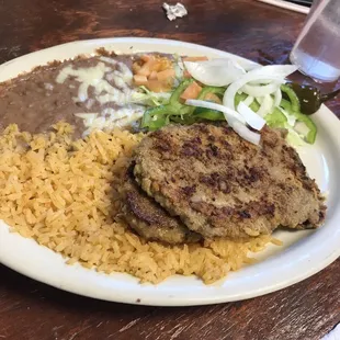 a plate of mexican food