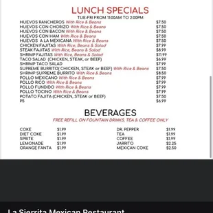 Lunch Menu