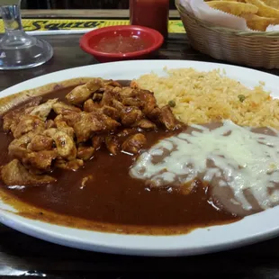 Mole Poblano chicken.  Auto-correct messed up my last post.