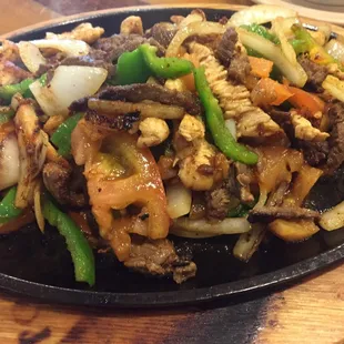 Chicken and steak Fajitas