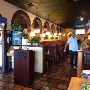 a man standing at the counter