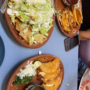 Nachos and birria tacos
