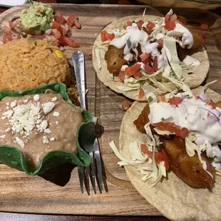 Shrimp taco plate