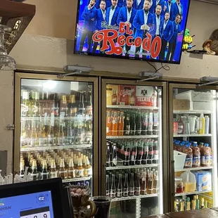 a bar with a television