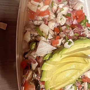 Fish ceviche.