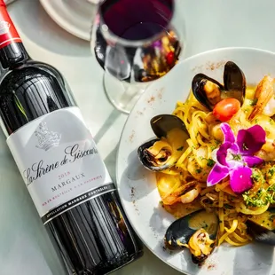 Seafood Linguini, La Sirène Soho French Restaurant