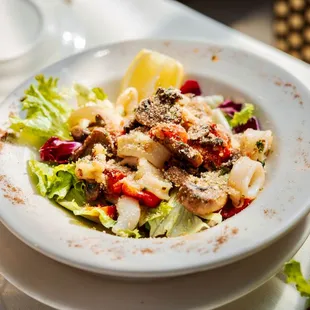 Calamary salad, La Sirène Soho French Restaurant