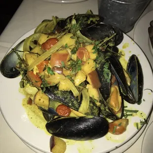 Curry Mussels
