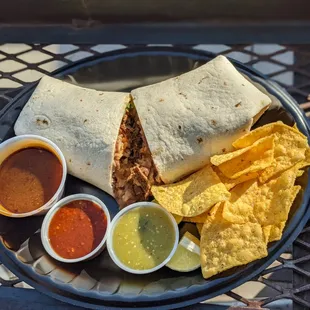 a plate of food on a table