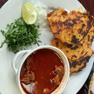 a plate of mexican food