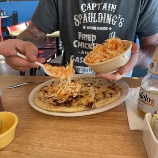 Carne asada and cheese