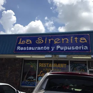 the front of the restaurant