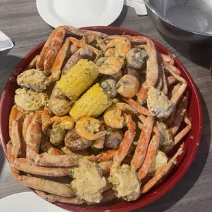 Crab Bucket with garlic butter