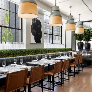 a long dining room