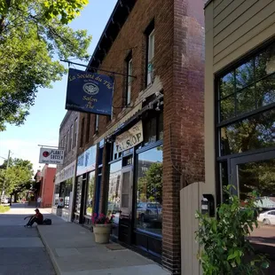 the outside of the building