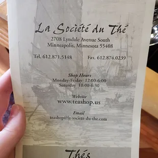 Tea brochure