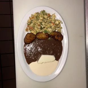 a plate of food on a table