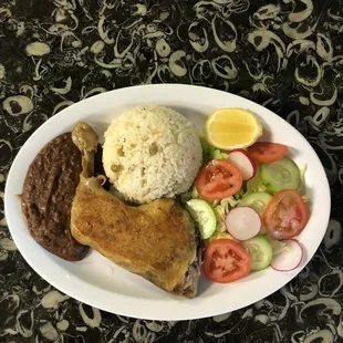 a plate of food on a table