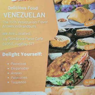 Menu new restaurant