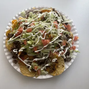 a plate of nachos