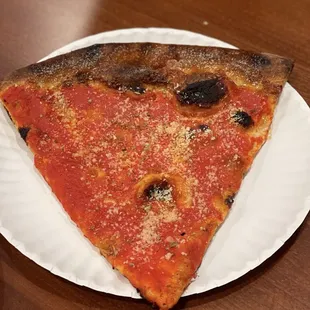 Inverted pizza, with sauce on top.