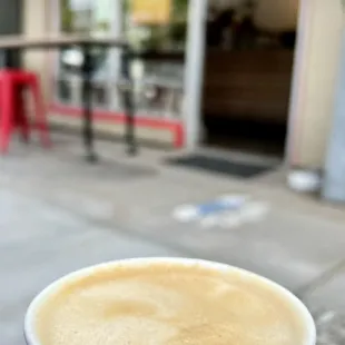 Cafeteria grade crappuccino + tax &amp; tip ~$6