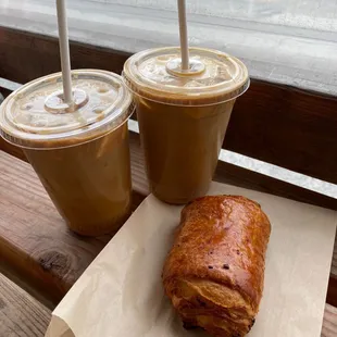 New Orleans cold brew, pain au chocolat